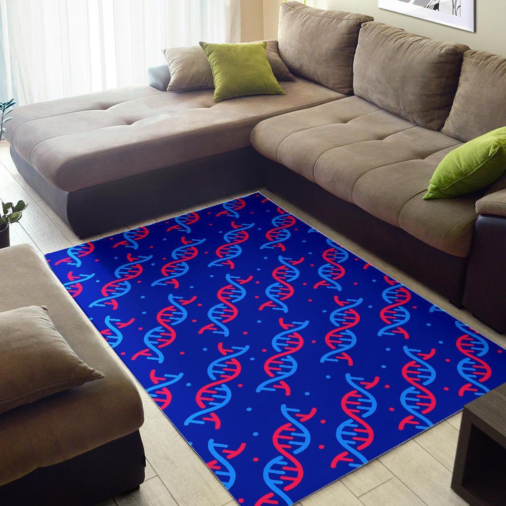 Dna Pattern Print Floor Mat-grizzshop