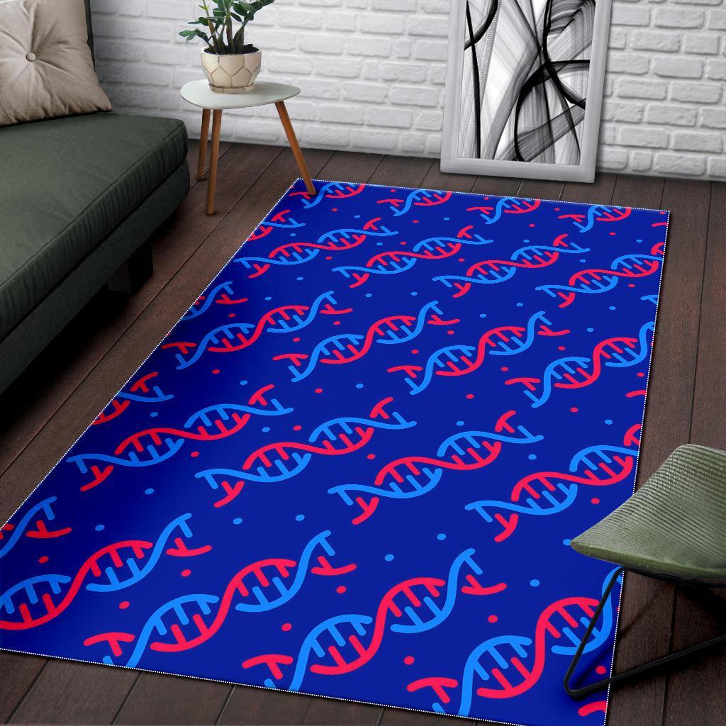 Dna Pattern Print Floor Mat-grizzshop