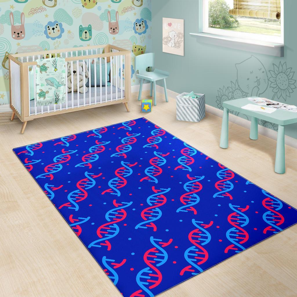 Dna Pattern Print Floor Mat-grizzshop