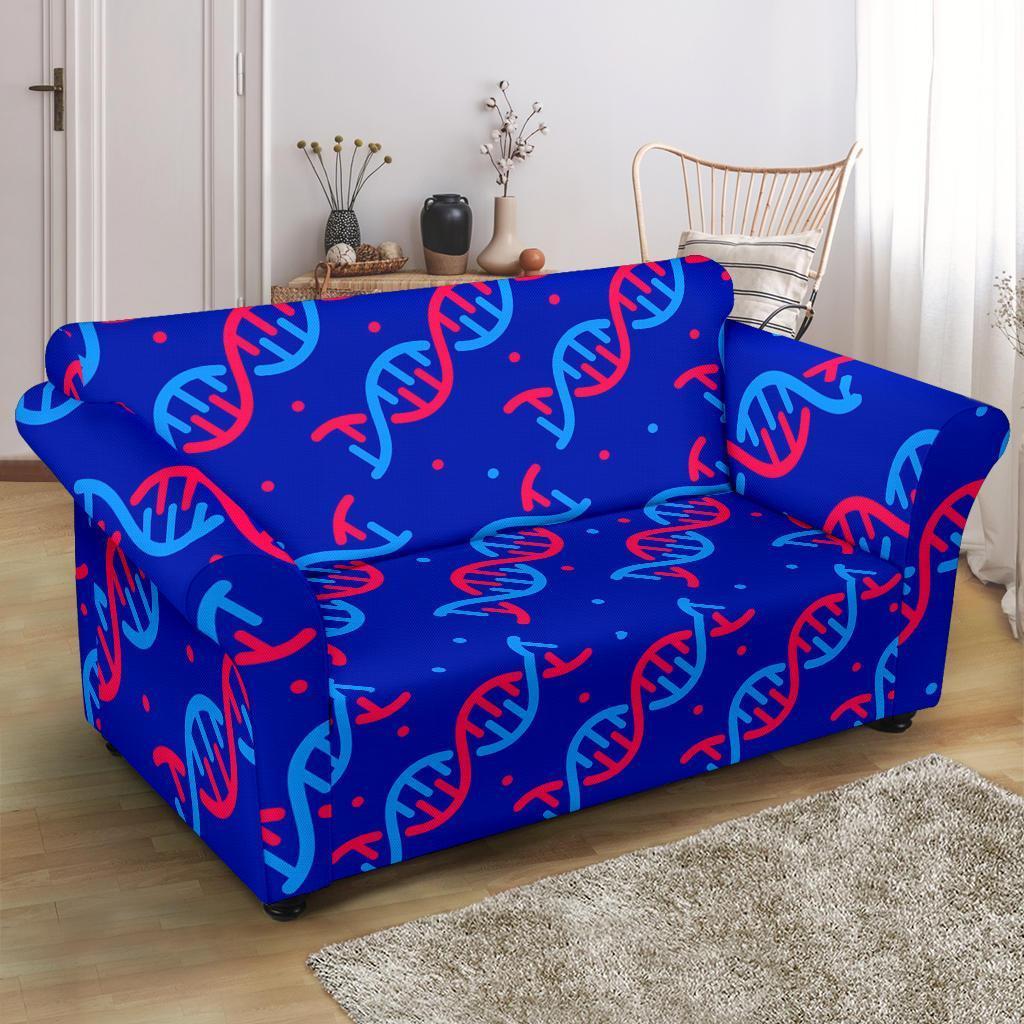 Dna Pattern Print Loveseat Cover-grizzshop