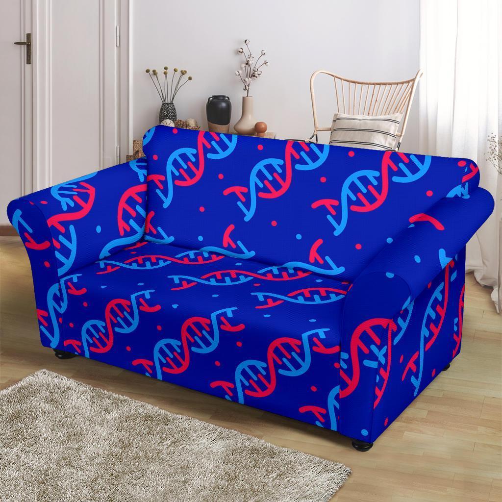 Dna Pattern Print Loveseat Cover-grizzshop