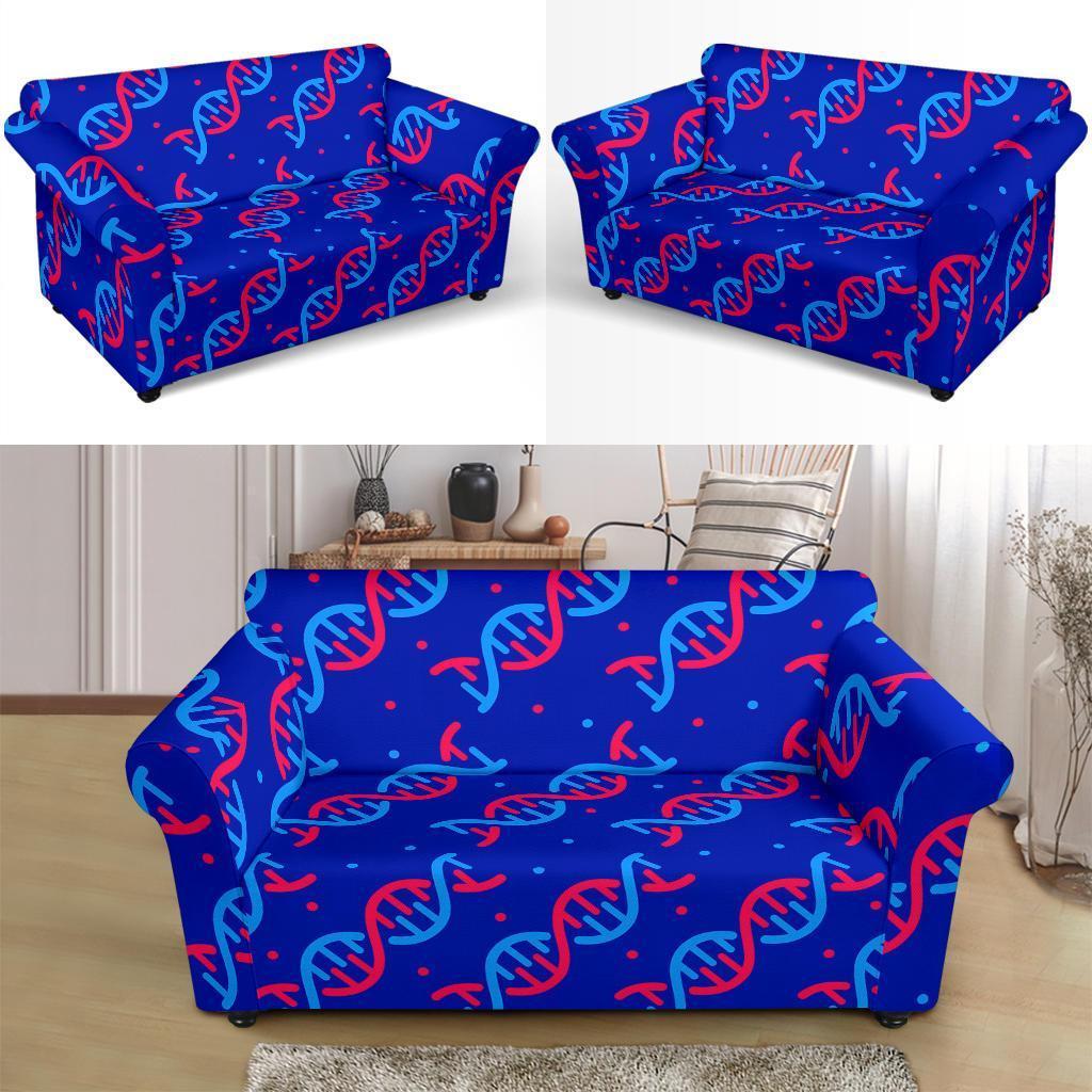 Dna Pattern Print Loveseat Cover-grizzshop