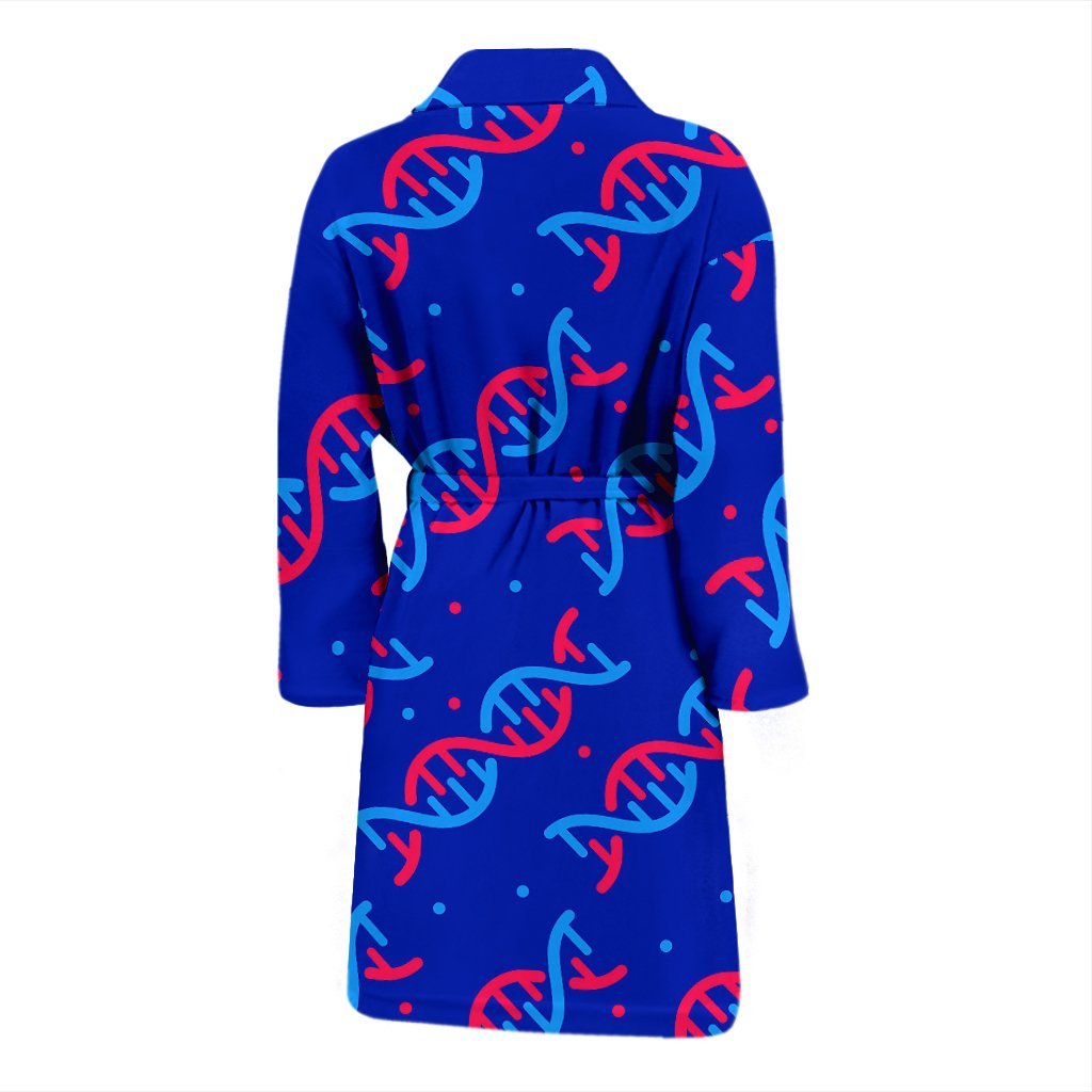 Dna Pattern Print Men Long Robe-grizzshop