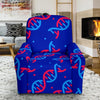 Dna Pattern Print Recliner Cover-grizzshop