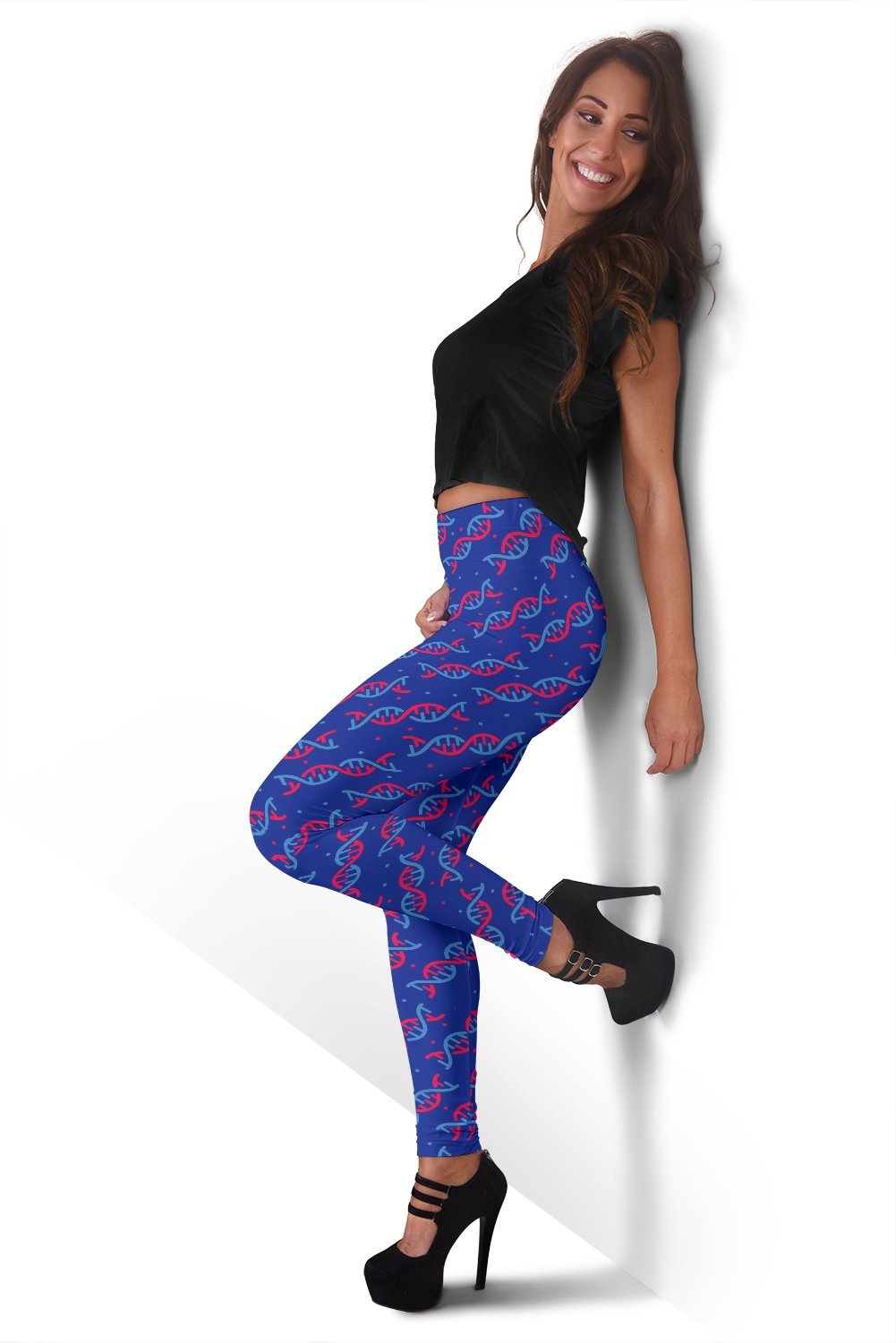 Dna Pattern Print Women Leggings-grizzshop