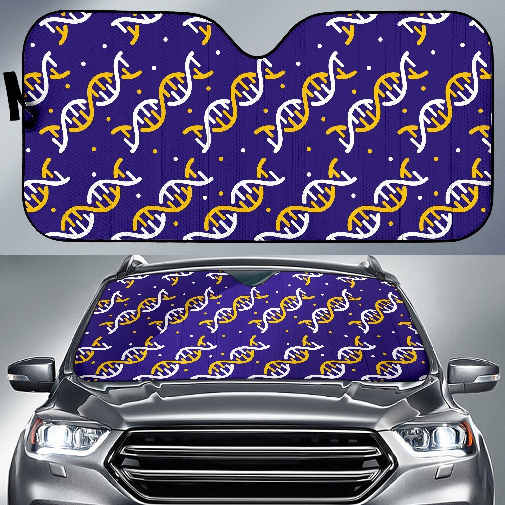 Dna Print Pattern Car Sun Shade-grizzshop
