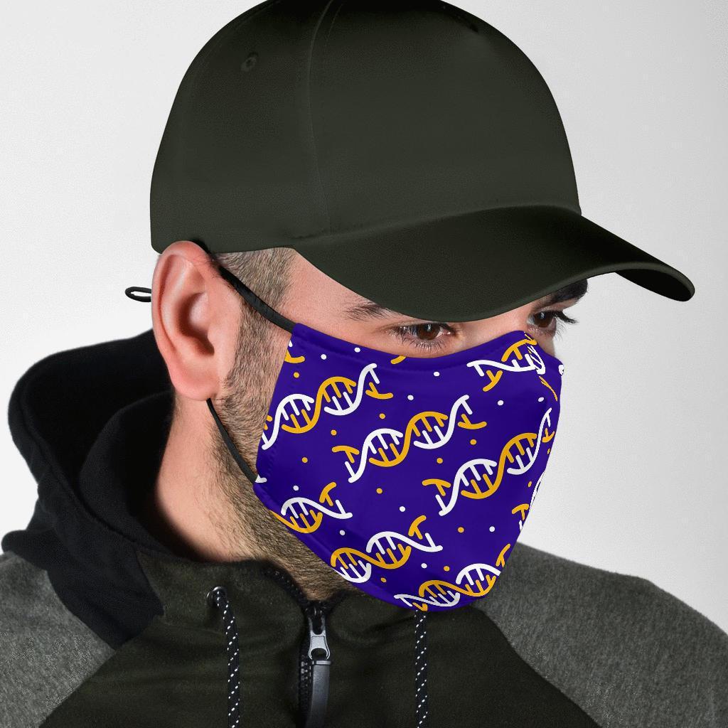 Dna Print Pattern Face Mask-grizzshop