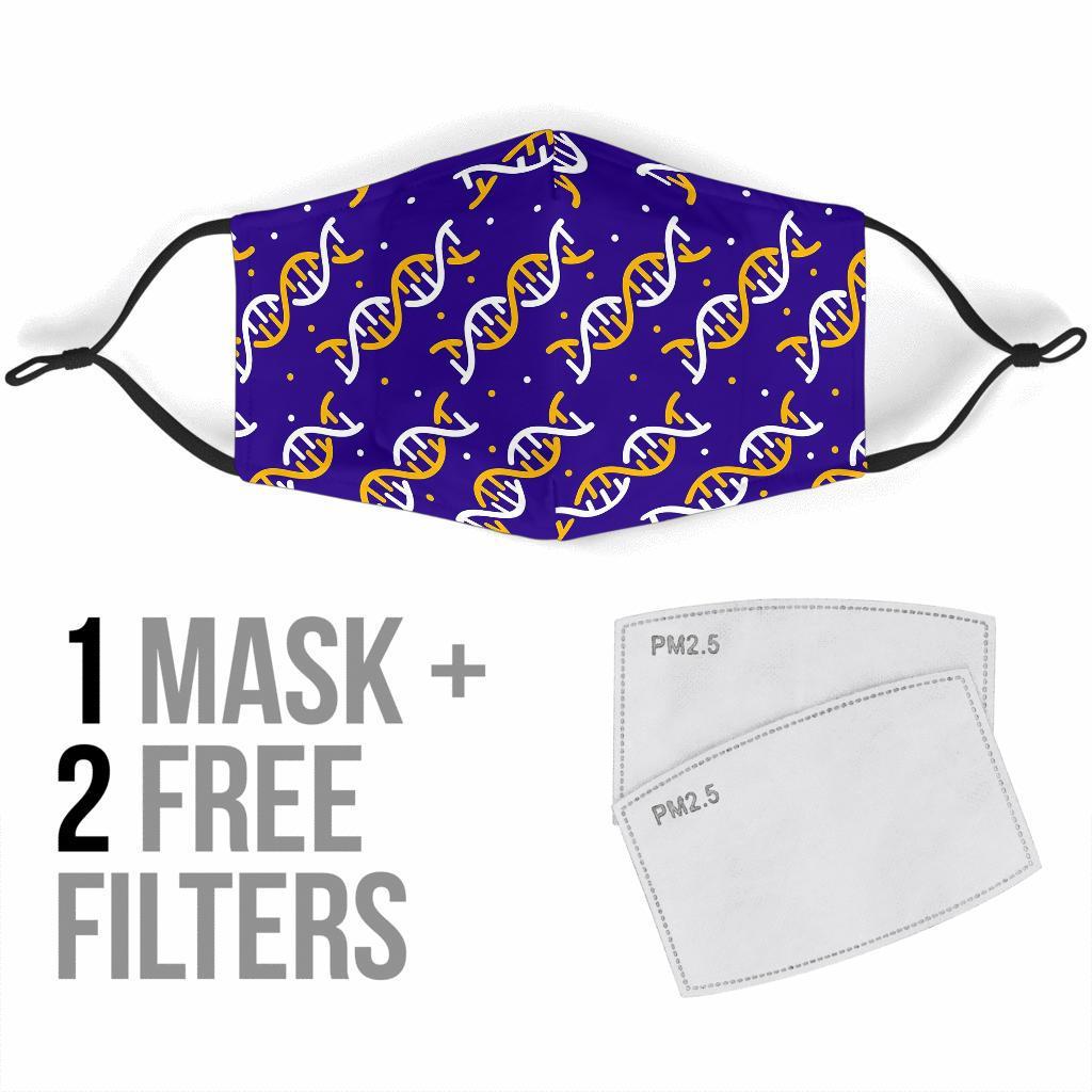 Dna Print Pattern Face Mask-grizzshop