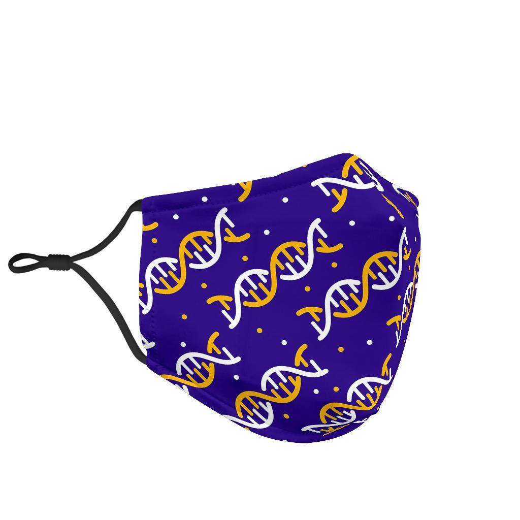 Dna Print Pattern Face Mask-grizzshop