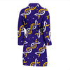 Dna Print Pattern Men Long Robe-grizzshop