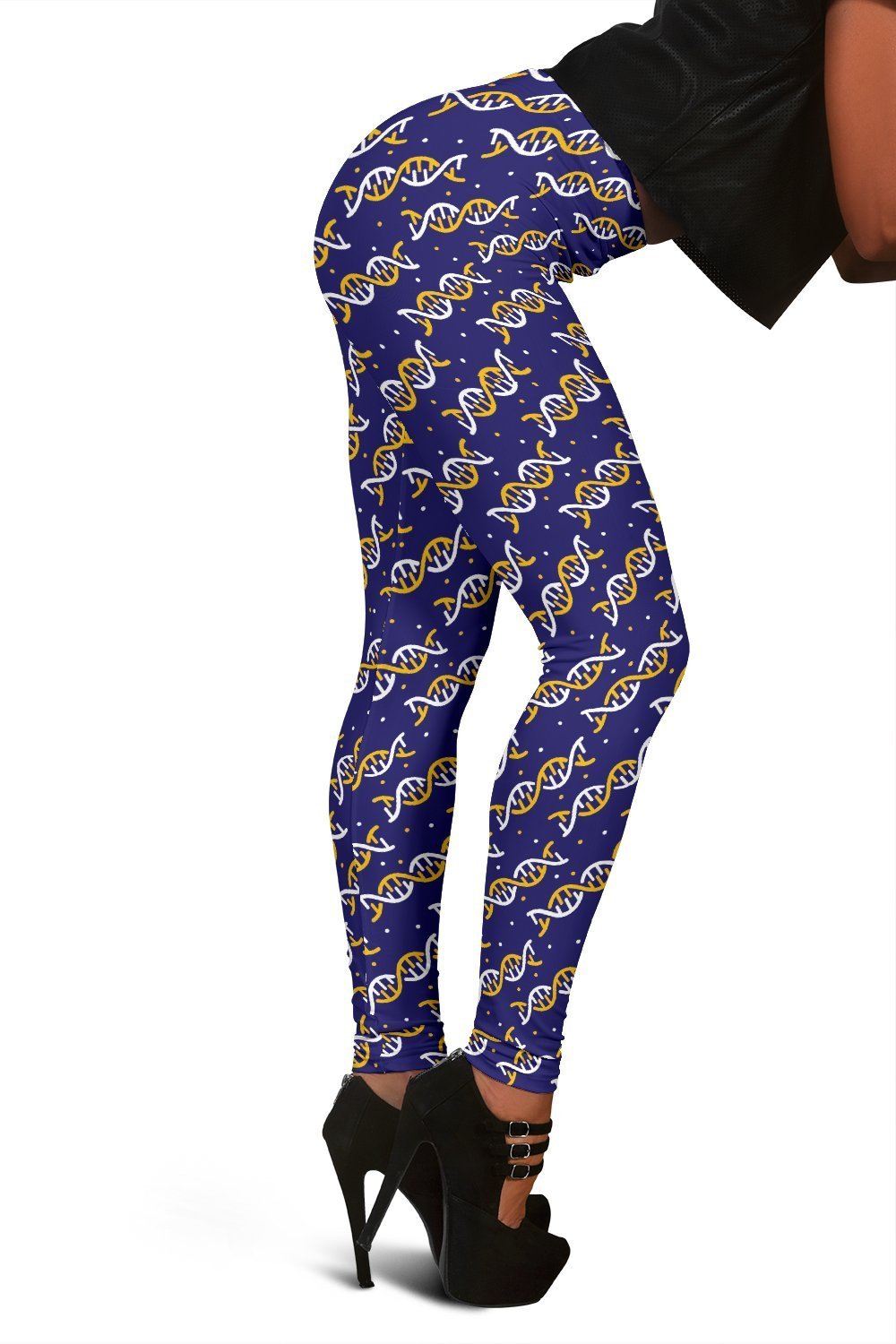 Dna Print Pattern Women Leggings-grizzshop