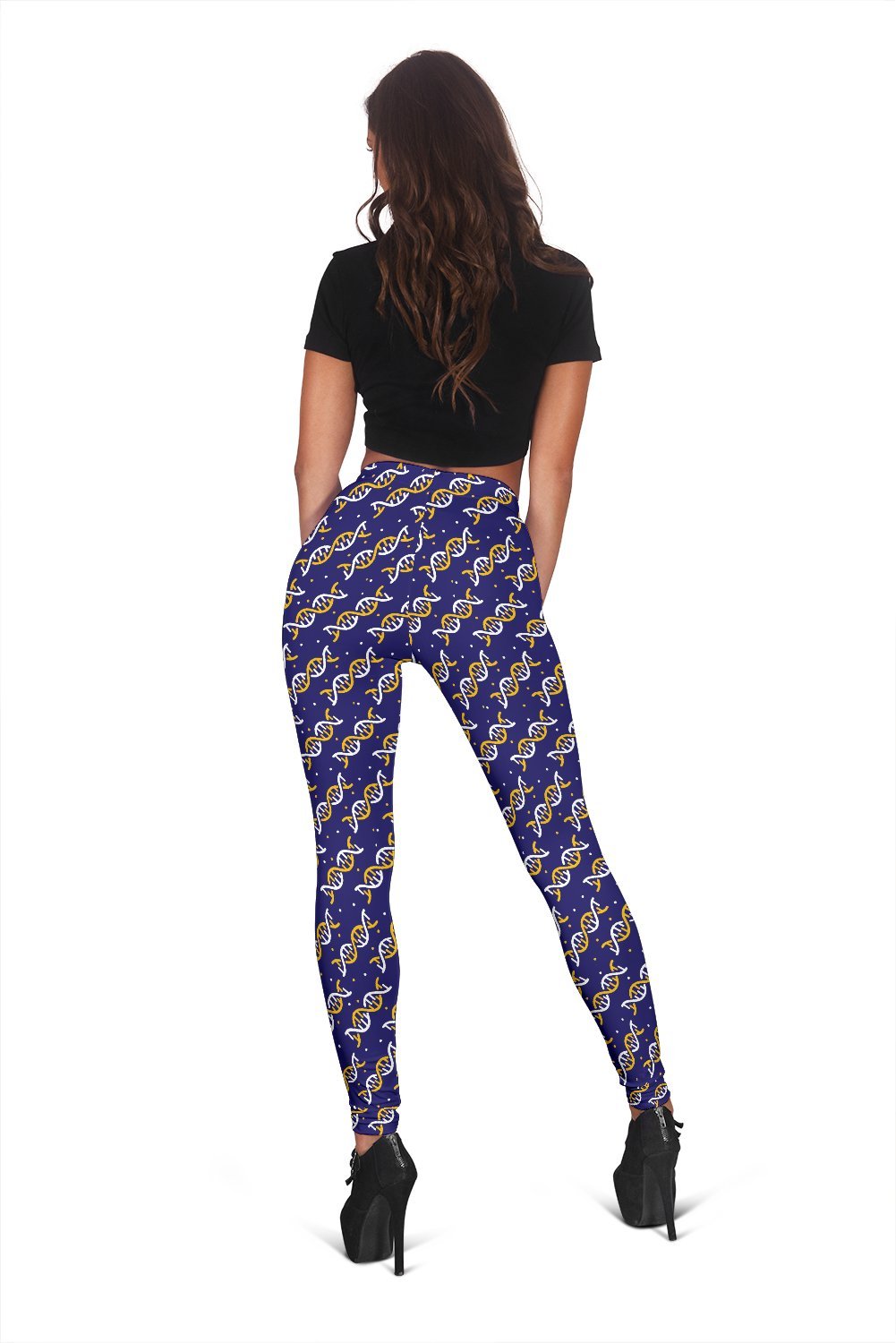 Dna Print Pattern Women Leggings-grizzshop