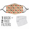 Doberman Dog Pattern Print Face Mask-grizzshop