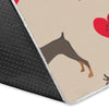 Doberman Dog Pattern Print Floor Mat-grizzshop