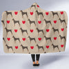 Doberman Dog Pattern Print Hooded Blanket-grizzshop