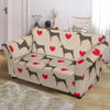 Doberman Dog Pattern Print Loveseat Cover-grizzshop