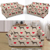 Doberman Dog Pattern Print Loveseat Cover-grizzshop