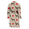 Doberman Dog Pattern Print Men Long Robe-grizzshop