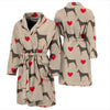 Doberman Dog Pattern Print Men Long Robe-grizzshop