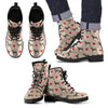 Doberman Dog Pattern Print Men Women Leather Boots-grizzshop