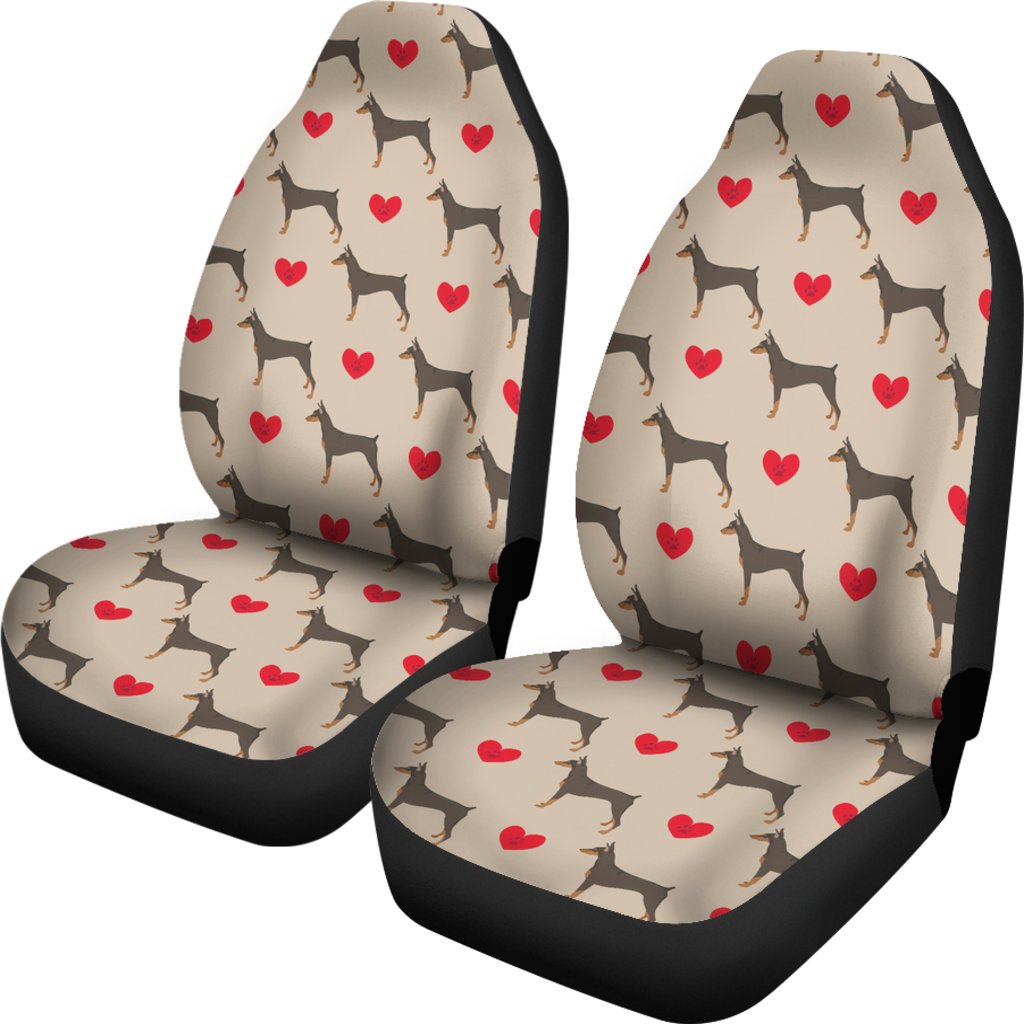 Doberman Dog Pattern Print Universal Fit Car Seat Cover-grizzshop