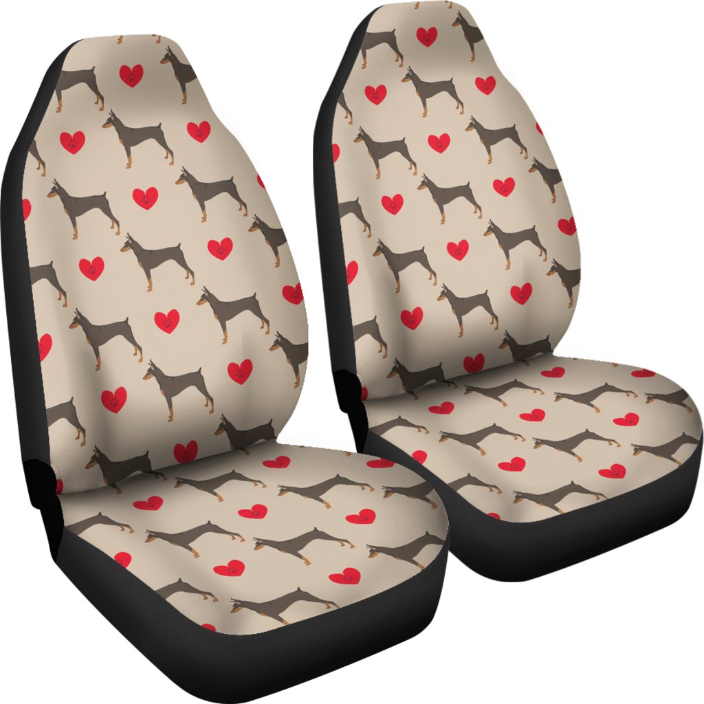 Doberman Dog Pattern Print Universal Fit Car Seat Cover-grizzshop