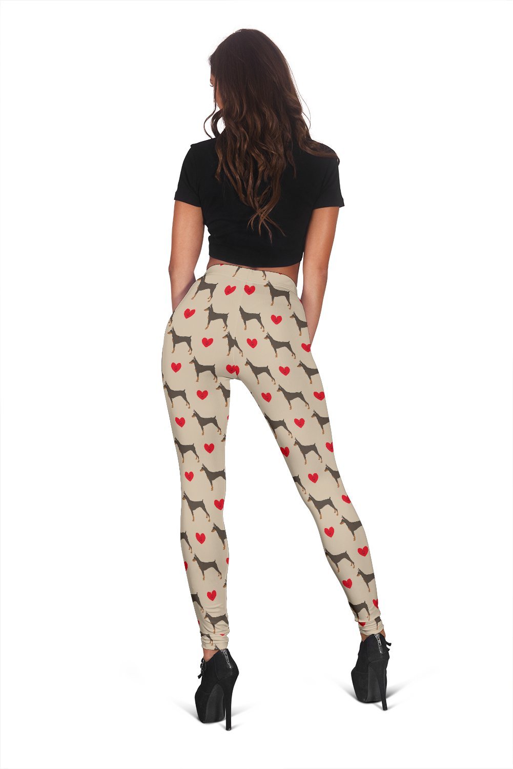 Doberman Dog Pattern Print Women Leggings-grizzshop