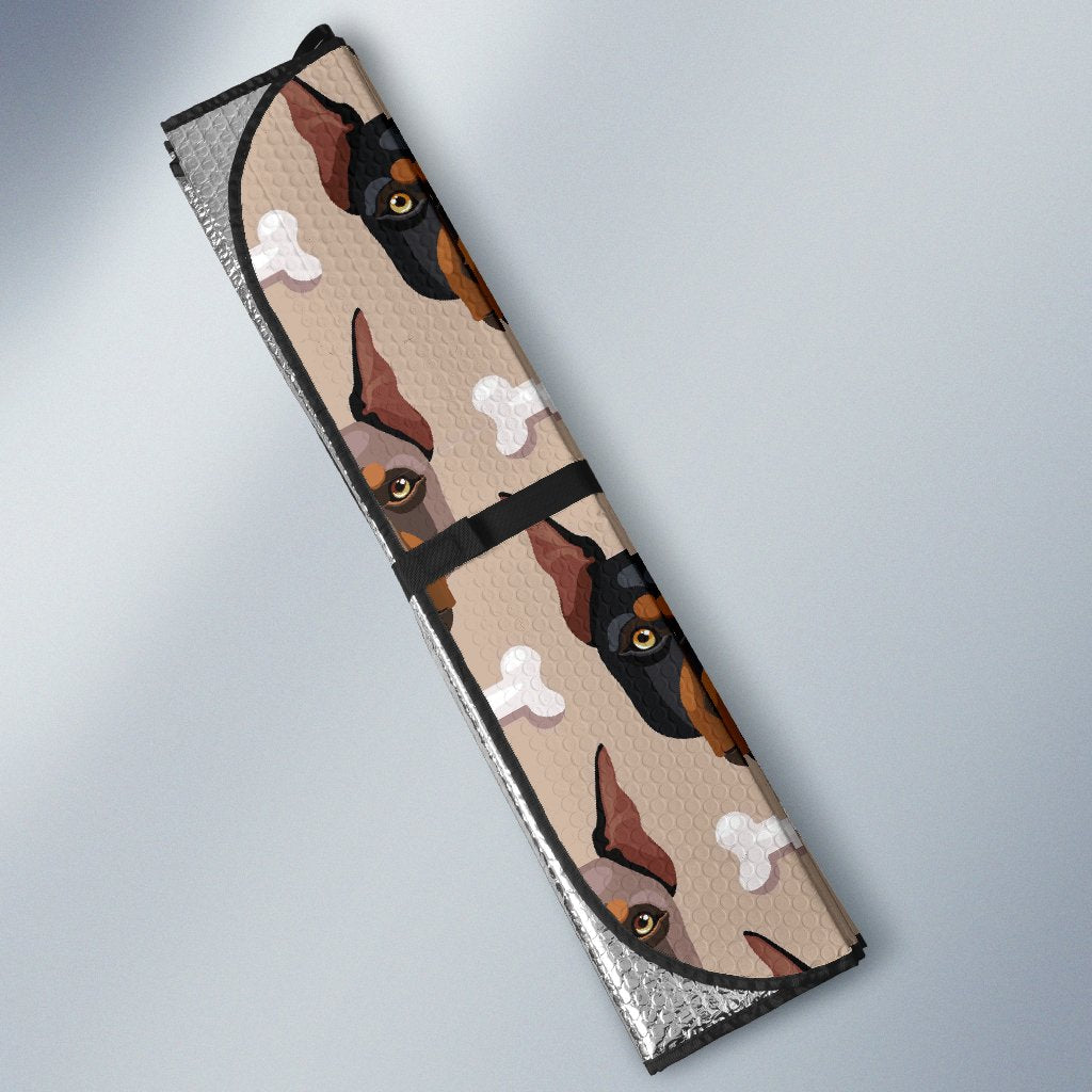 Doberman Dog Print Pattern Car Sun Shade-grizzshop
