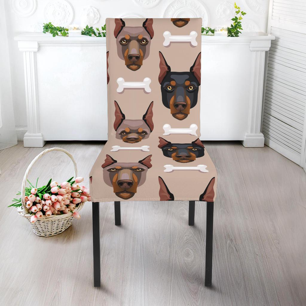 Doberman Dog Print Pattern Chair Cover-grizzshop