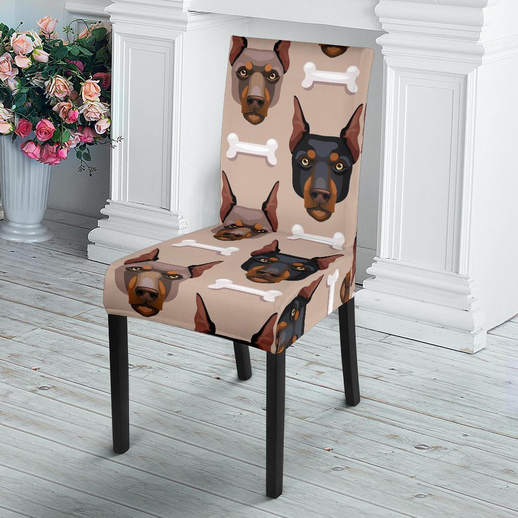 Doberman Dog Print Pattern Chair Cover-grizzshop