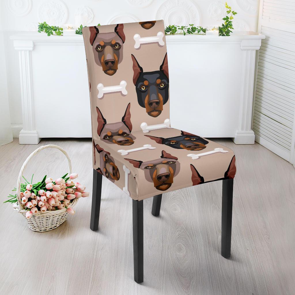 Doberman Dog Print Pattern Chair Cover-grizzshop