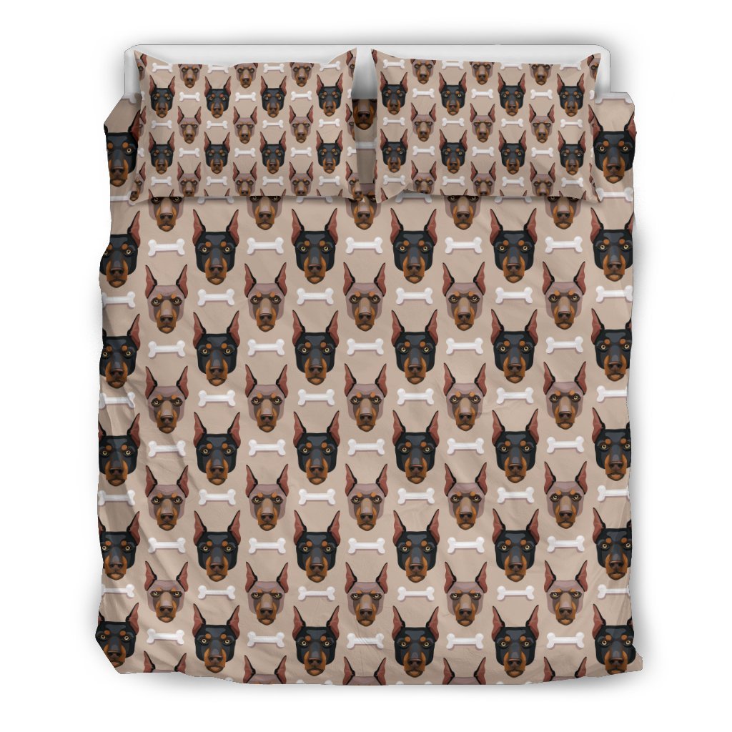Doberman Dog Print Pattern Duvet Cover Bedding Set-grizzshop