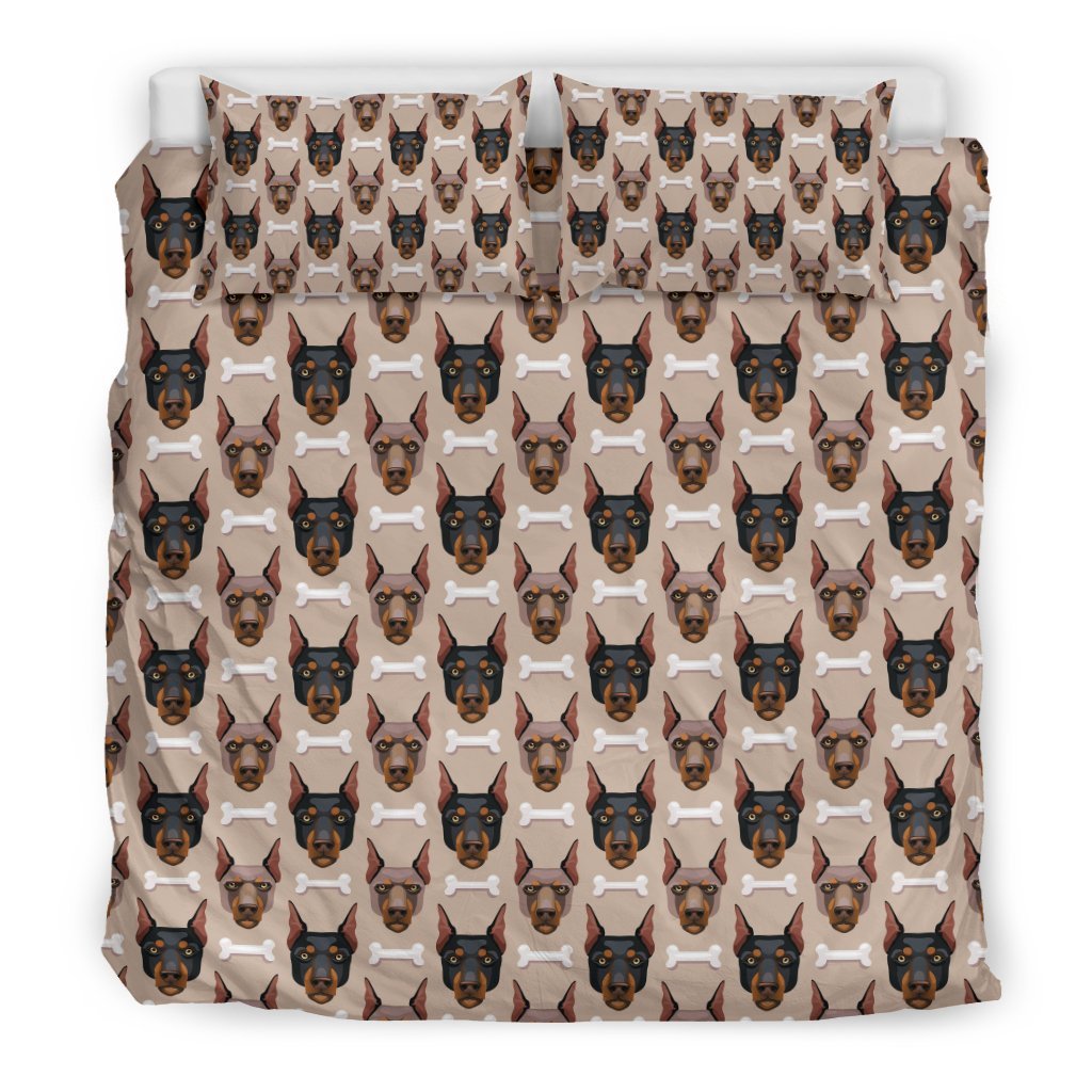 Doberman Dog Print Pattern Duvet Cover Bedding Set-grizzshop