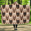 Doberman Dog Print Pattern Hooded Blanket-grizzshop