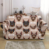 Doberman Dog Print Pattern Loveseat Cover-grizzshop