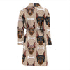 Doberman Dog Print Pattern Men Long Robe-grizzshop