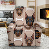 Doberman Dog Print Pattern Recliner Cover-grizzshop