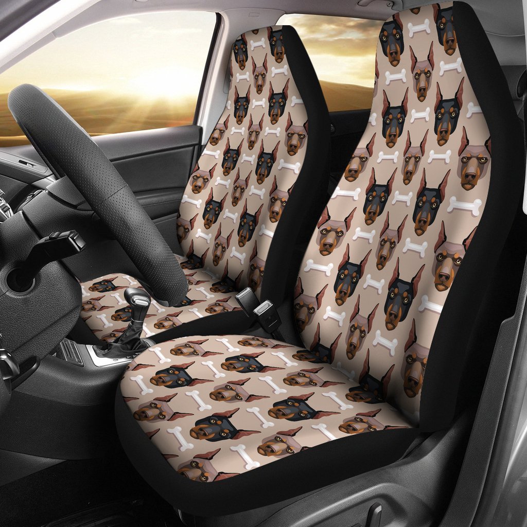 Doberman Dog Print Pattern Universal Fit Car Seat Cover-grizzshop