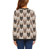 Doberman Dog Print Pattern Women Crewneck Sweatshirt-grizzshop