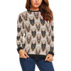 Doberman Dog Print Pattern Women Crewneck Sweatshirt-grizzshop