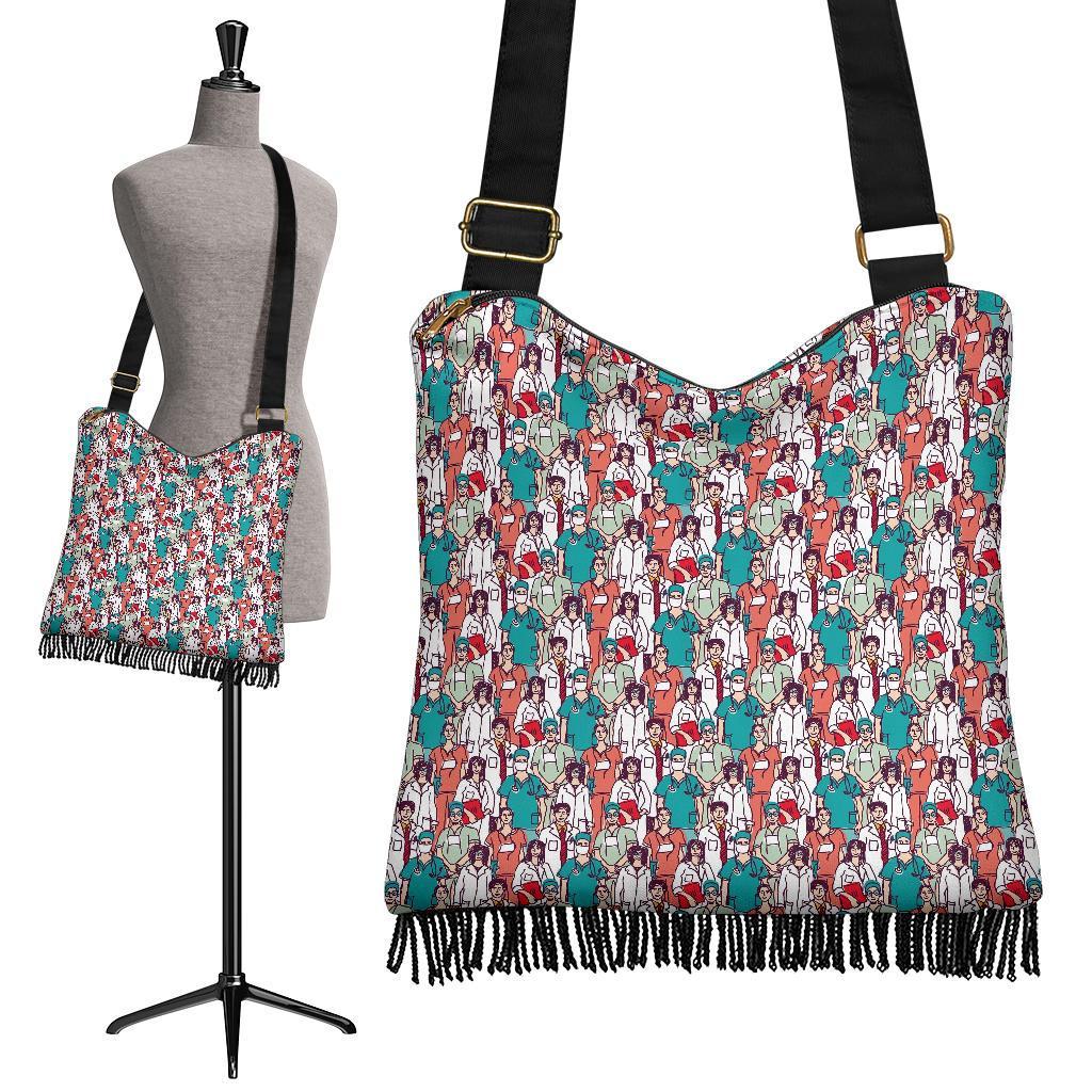 Docter Nurse Pattern Print Crossbody bags-grizzshop