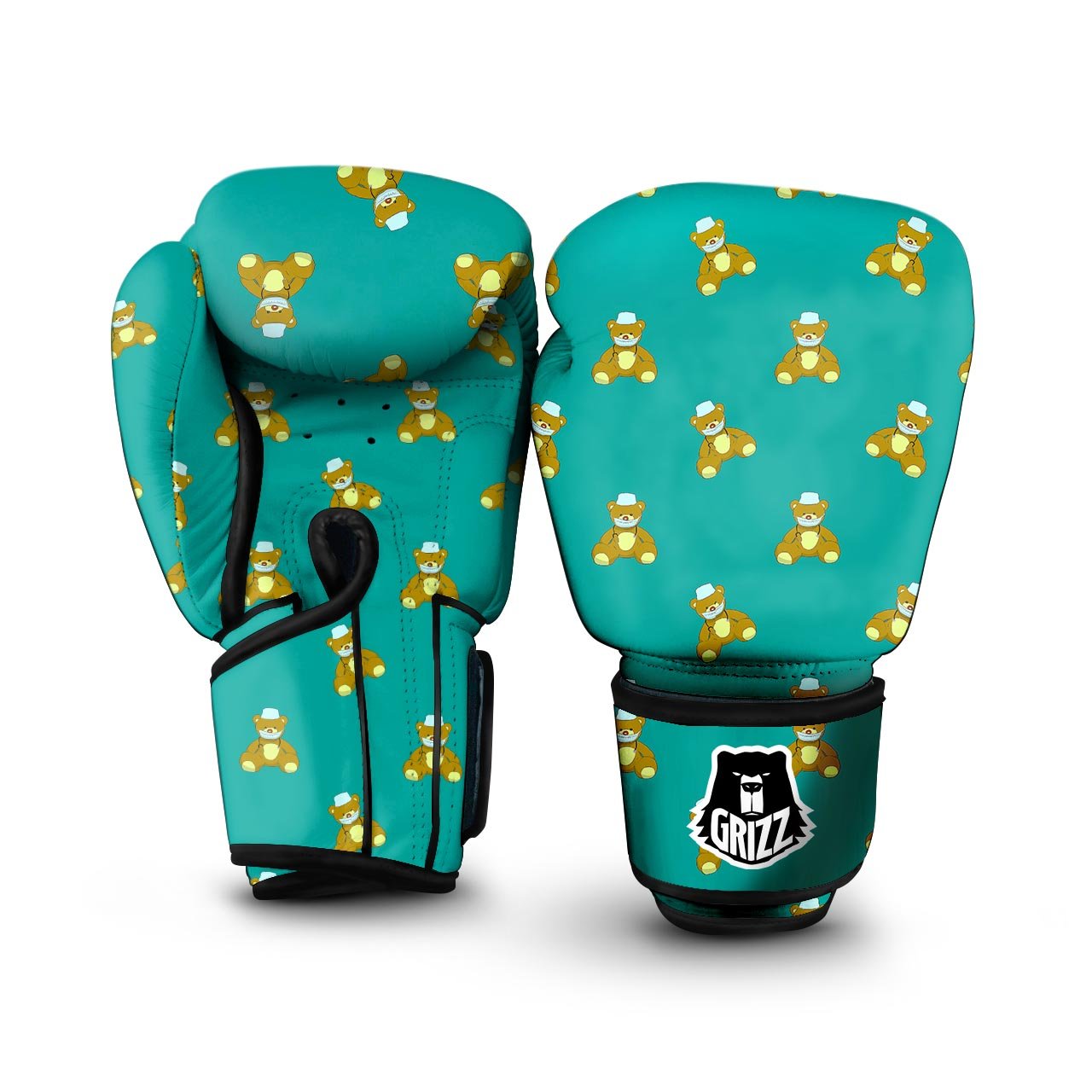 Doctor Teddy Bear Print Pattern Boxing Gloves-grizzshop