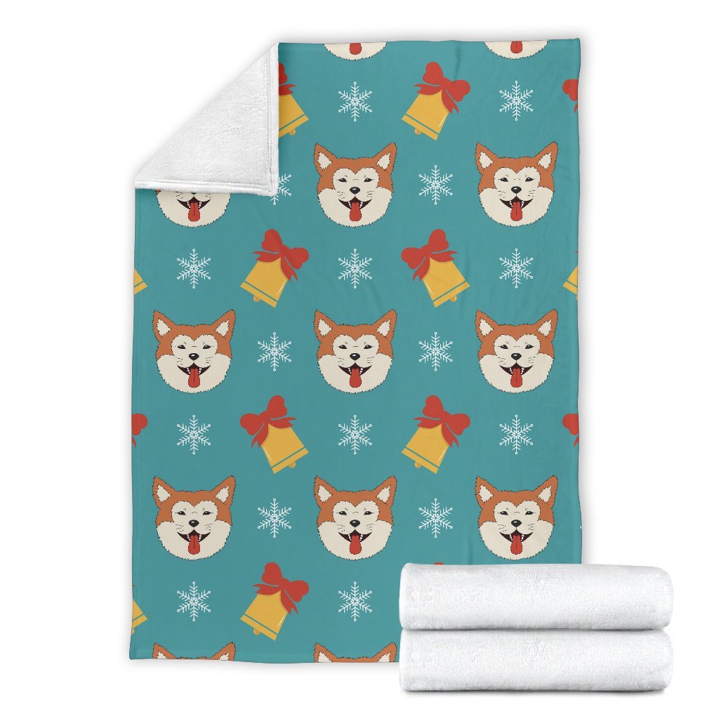 Dog Akita Pattern Print Blanket-grizzshop