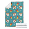 Dog Akita Pattern Print Blanket-grizzshop