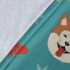 Dog Akita Pattern Print Blanket-grizzshop