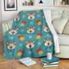 Dog Akita Pattern Print Blanket-grizzshop