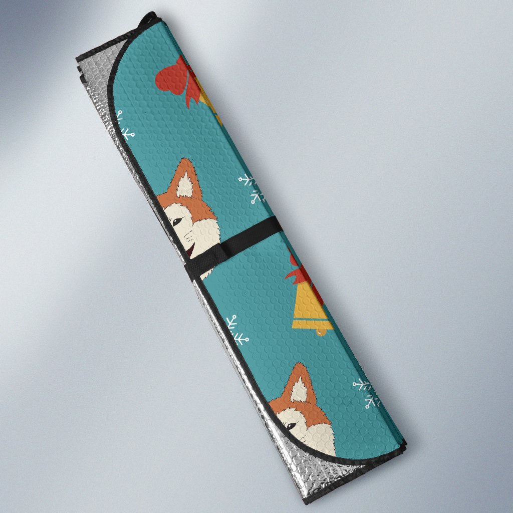 Dog Akita Pattern Print Car Sun Shade-grizzshop