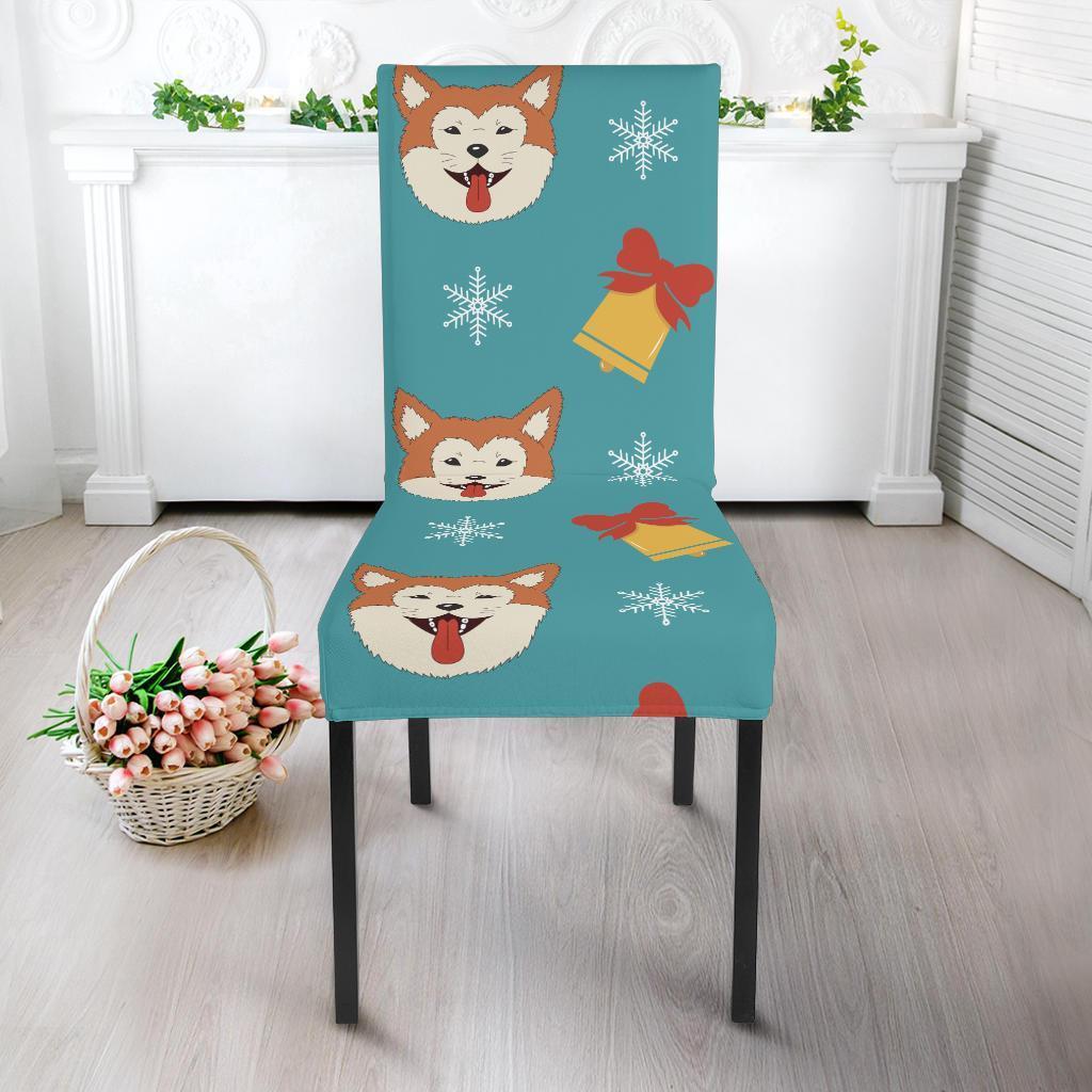 Dog Akita Pattern Print Chair Cover-grizzshop