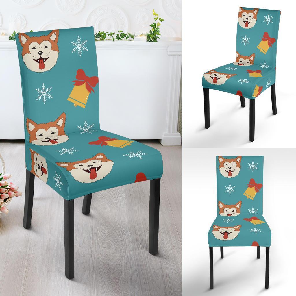 Dog Akita Pattern Print Chair Cover-grizzshop