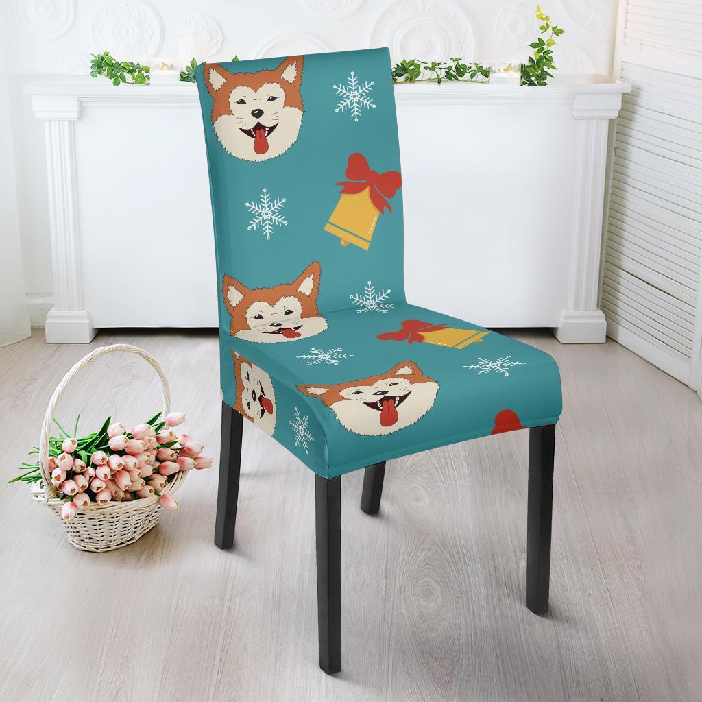 Dog Akita Pattern Print Chair Cover-grizzshop